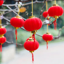 Load image into Gallery viewer, 30Pcs Small Flocking Red Lanterns DIY Mini Lucky Hanging Lantern Wedding Party Decor Chinese Spring Festival New Year Gift
