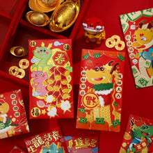 Load image into Gallery viewer, 6pcs Chinese New Year Lucky Red Envelope Symbol of Dragon Year 2024 Money Pocket Envelope Zodiac Dragon Pocket New Year Supplies
