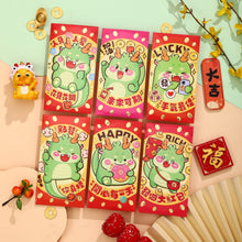 Load image into Gallery viewer, 6pcs Chinese New Year Lucky Red Envelope Symbol of Dragon Year 2024 Money Pocket Envelope Zodiac Dragon Pocket New Year Supplies
