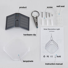 Load image into Gallery viewer, 2pcs/pack Solar Lamps Outdoor Decoration Christmas Hanging Clip Wall Lamp Ice Block Transparent Shape Porch Path Lights Solar Camping Lights
