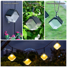 Load image into Gallery viewer, 2pcs/pack Solar Lamps Outdoor Decoration Christmas Hanging Clip Wall Lamp Ice Block Transparent Shape Porch Path Lights Solar Camping Lights

