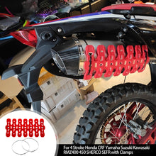 Load image into Gallery viewer, Motorcycle Exhaust Heat Shield Muffler Guard Protector Cover For 4 Stroke Honda CRF Yamaha Suzuki Kawasaki RMZ400 450 SHERCO SEFR with Clamps
