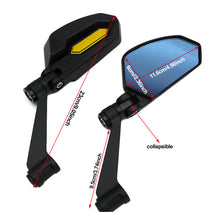 Load image into Gallery viewer, 2Pcs Foldable Motorcycle Electric Vehicle Side Mirrors Motorbike Scooters Accessories Rearview Mirror Side View Mirrors Motor
