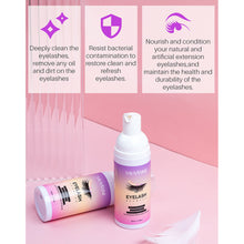 Load image into Gallery viewer, Eyelash Extension Shampoo Nourishing Moisturizing Makeup Glue Remover Eyelash Cleaning Mousse Eyelash Care
