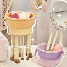 Load image into Gallery viewer, Silicone Makeup Brush Cleaner Detachable Large Capacity Storage Drying Rack Beauty Tool Cleaning Supplies
