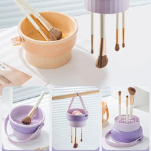 Load image into Gallery viewer, Silicone Makeup Brush Cleaner Detachable Large Capacity Storage Drying Rack Beauty Tool Cleaning Supplies
