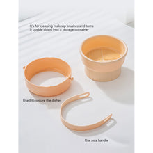 Load image into Gallery viewer, Silicone Makeup Brush Cleaner Detachable Large Capacity Storage Drying Rack Beauty Tool Cleaning Supplies
