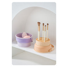 Load image into Gallery viewer, Silicone Makeup Brush Cleaner Detachable Large Capacity Storage Drying Rack Beauty Tool Cleaning Supplies
