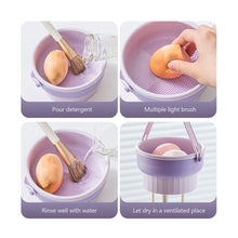 Load image into Gallery viewer, Silicone Makeup Brush Cleaner Detachable Large Capacity Storage Drying Rack Beauty Tool Cleaning Supplies
