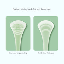 Load image into Gallery viewer, Silicone Tongue Scraping Brush Clean Oral Tongue Coating Remove Smell Double Sided Tongue Cleaning Brush Oral Health Care
