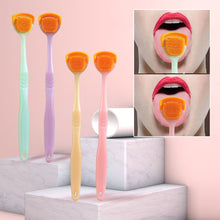 Load image into Gallery viewer, Double Sided Tongue Scraper Oral Tongue Coating Cleaning Brush Soft Portable Oral Care Tongue Scraper Oral Health Care Tool
