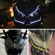 Load image into Gallery viewer, 4Pcs Motorcycle Front Head Body Strip Style Stickers Reflective Pull Flower Waterproof Decal for Kawasaki Ninja NINJA400 H2 H2SX

