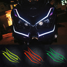 Load image into Gallery viewer, 4Pcs Motorcycle Front Head Body Strip Style Stickers Reflective Pull Flower Waterproof Decal for Kawasaki Ninja NINJA400 H2 H2SX
