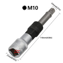 Load image into Gallery viewer, T50/M10 33 Teeth Tool Alternator Pulley Center Bolt Remover Socket Alternator Pulley Socket Drill Bit Wrench Tool
