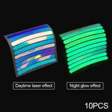 Load image into Gallery viewer, Mountain Bike Rainbow Cool Highlight Reflective Stickers Balance Bike Motorcycle Noctilucence Safety Warning Stickers Bicycle Tire Ornaments
