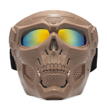 Load image into Gallery viewer, Skull Windproof Dust-Proof Riding Goggles Outdoor Shooting Impact Resistance Splash-Proof Mask Motorcycle Harley Helmet Off-Road Tactical Riding Mask
