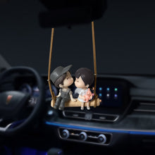 Load image into Gallery viewer, Car Rearview Mirror Swing Pendant Cute Couple on Swing Moon Interior Romantic Couple Accessories Ornament Gift
