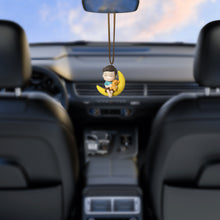 Load image into Gallery viewer, Car Rearview Mirror Swing Pendant Cute Couple on Swing Moon Interior Romantic Couple Accessories Ornament Gift
