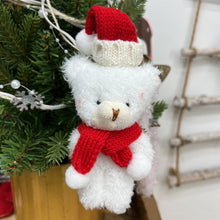 Load image into Gallery viewer, Plush Christmas Scarf Bear Gift Box Decoration Couple Bear Doll 15cm Xmas Stuffed Bear Toys Gifts Bouquet Decoration Bear Toys
