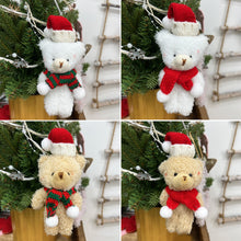 Load image into Gallery viewer, Plush Christmas Scarf Bear Gift Box Decoration Couple Bear Doll 15cm Xmas Stuffed Bear Toys Gifts Bouquet Decoration Bear Toys
