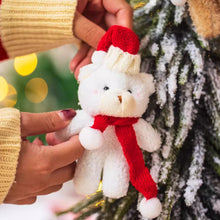 Load image into Gallery viewer, Plush Christmas Scarf Bear Gift Box Decoration Couple Bear Doll 15cm Xmas Stuffed Bear Toys Gifts Bouquet Decoration Bear Toys
