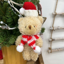Load image into Gallery viewer, Plush Christmas Scarf Bear Gift Box Decoration Couple Bear Doll 15cm Xmas Stuffed Bear Toys Gifts Bouquet Decoration Bear Toys
