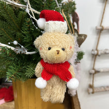 Load image into Gallery viewer, Plush Christmas Scarf Bear Gift Box Decoration Couple Bear Doll 15cm Xmas Stuffed Bear Toys Gifts Bouquet Decoration Bear Toys
