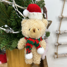 Load image into Gallery viewer, Plush Christmas Scarf Bear Gift Box Decoration Couple Bear Doll 15cm Xmas Stuffed Bear Toys Gifts Bouquet Decoration Bear Toys
