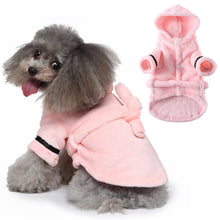 Load image into Gallery viewer, Pet Dog Cat Bathrobe Drying Coat Clothes Thickened Absorbent Dog Hooded Towel Puppy Shower Gown Pet Nightwear Accessories
