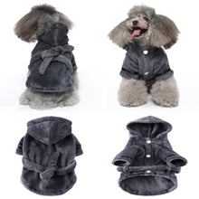 Load image into Gallery viewer, Pet Dog Cat Bathrobe Drying Coat Clothes Thickened Absorbent Dog Hooded Towel Puppy Shower Gown Pet Nightwear Accessories
