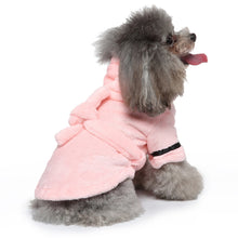 Load image into Gallery viewer, Pet Dog Cat Bathrobe Drying Coat Clothes Thickened Absorbent Dog Hooded Towel Puppy Shower Gown Pet Nightwear Accessories
