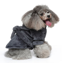 Load image into Gallery viewer, Pet Dog Cat Bathrobe Drying Coat Clothes Thickened Absorbent Dog Hooded Towel Puppy Shower Gown Pet Nightwear Accessories
