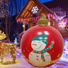 Load image into Gallery viewer, 60cm Large PVC Christmas Tree Decor Inflatable Ball Ornaments Xmas Ball Without Light Decoration for Outdoor Yard Lawn Porch
