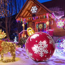 Load image into Gallery viewer, 60cm Large PVC Christmas Tree Decor Inflatable Ball Ornaments Xmas Ball Without Light Decoration for Outdoor Yard Lawn Porch
