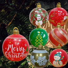 Load image into Gallery viewer, 60cm Large PVC Christmas Tree Decor Inflatable Ball Ornaments Xmas Ball Without Light Decoration for Outdoor Yard Lawn Porch
