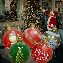 Load image into Gallery viewer, 60cm Large PVC Christmas Tree Decor Inflatable Ball Ornaments Xmas Ball With Light Decoration for Outdoor Yard Lawn Porch
