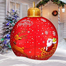 Load image into Gallery viewer, 60cm Large PVC Christmas Tree Decor Inflatable Ball Ornaments Xmas Ball With Light Decoration for Outdoor Yard Lawn Porch

