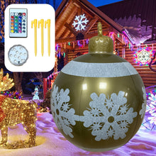 Load image into Gallery viewer, 60cm Large PVC Christmas Tree Decor Inflatable Ball Ornaments Xmas Ball With Light Decoration for Outdoor Yard Lawn Porch
