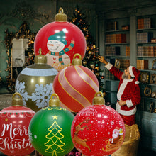 Load image into Gallery viewer, 60cm Large PVC Christmas Tree Decor Inflatable Ball Ornaments Xmas Ball With Light Decoration for Outdoor Yard Lawn Porch
