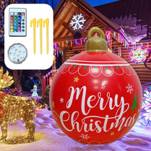 Load image into Gallery viewer, 60cm Large PVC Christmas Tree Decor Inflatable Ball Ornaments Xmas Ball With Light Decoration for Outdoor Yard Lawn Porch
