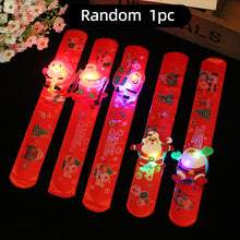 Load image into Gallery viewer, 1/5pcs Christmas Slap Bracelet Cartoon Santa Elk Snowflakes Wrist Strap Kid Friendship Couples Bracelets Rings New Year Party Decoration
