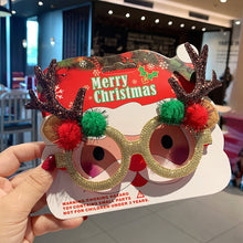 Load image into Gallery viewer, Christmas Glasses Glitter Decorative Glasses Kid Xmax Party Costume Eyeglasses Photo Props Christmas Decoration 2024 Navidad Gift
