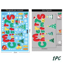 Load image into Gallery viewer, Merry Christmas Wall Stickers Window Glass Stickers Christmas Decorations For Home Christmas Ornaments Removable
