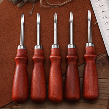 Load image into Gallery viewer, Leather Edge Beveler Skiving Beveling Knife Cutting Hand Craft Tool with Beech Handle Edge Cutting Leather Craft DIY Tool
