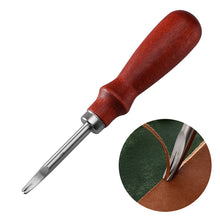 Load image into Gallery viewer, Leather Edge Beveler Skiving Beveling Knife Cutting Hand Craft Tool with Beech Handle Edge Cutting Leather Craft DIY Tool
