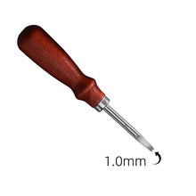 Load image into Gallery viewer, Leather Edge Beveler Skiving Beveling Knife Cutting Hand Craft Tool with Beech Handle Edge Cutting Leather Craft DIY Tool
