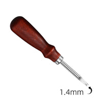 Load image into Gallery viewer, Leather Edge Beveler Skiving Beveling Knife Cutting Hand Craft Tool with Beech Handle Edge Cutting Leather Craft DIY Tool
