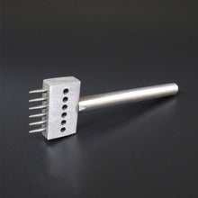 Load image into Gallery viewer, 4/5/6/8mm Spacing Punch Tool Metal Leather Chisel Hole Punch Stitching Tool Diamond Pricking Iron DIY Leather Craft Tools
