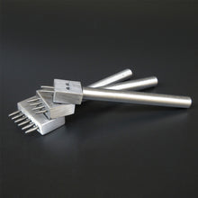 Load image into Gallery viewer, 4/5/6/8mm Spacing Punch Tool Metal Leather Chisel Hole Punch Stitching Tool Diamond Pricking Iron DIY Leather Craft Tools
