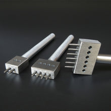 Load image into Gallery viewer, 4/5/6/8mm Spacing Punch Tool Metal Leather Chisel Hole Punch Stitching Tool Diamond Pricking Iron DIY Leather Craft Tools
